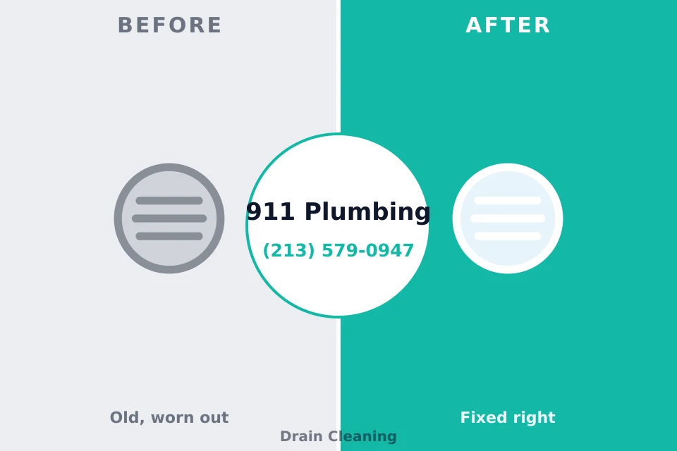 Before and after: plumbing company Sierra Madre, CA
